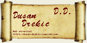 Dušan Drekić vizit kartica